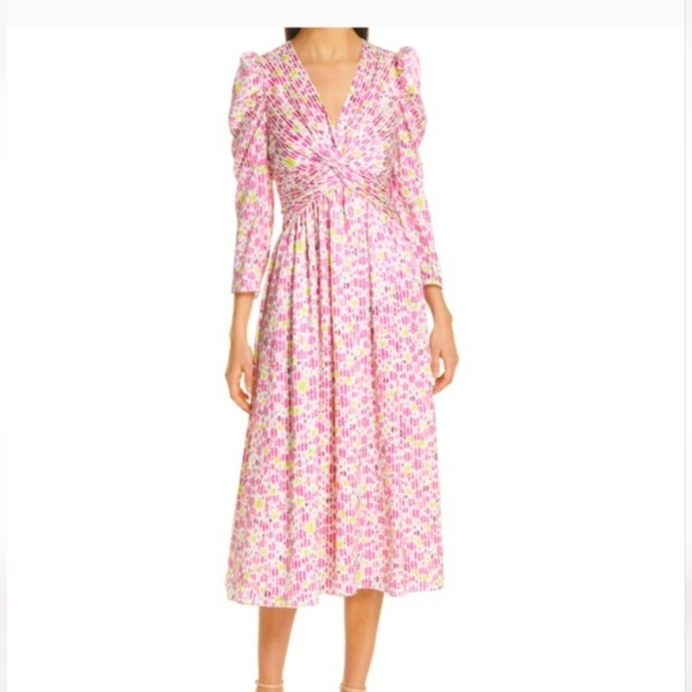 Kate Spade New York Marker Floral Devore Dress ,Sz 4